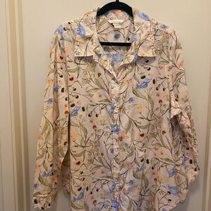 H&M Multicolor Floral Linen Women’s Shirt